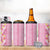 Pastel Magenta Aloha Hawaii Tiki 4 in 1 Can Cooler Tumbler Tropical Plumeria - Seamless Style