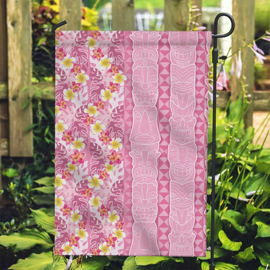 Pastel Magenta Aloha Hawaii Tiki Garden Flag Tropical Plumeria - Seamless Style LT14 Garden Flag Magenta - Polynesian Pride