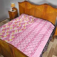 Pastel Magenta Aloha Hawaii Tiki Quilt Tropical Plumeria - Seamless Style LT14 - Polynesian Pride
