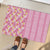 Pastel Magenta Aloha Hawaii Tiki Rubber Doormat Tropical Plumeria - Seamless Style