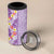 Lush Lilac Aloha Hawaii Tiki 4 in 1 Can Cooler Tumbler Tropical Plumeria - Seamless Style