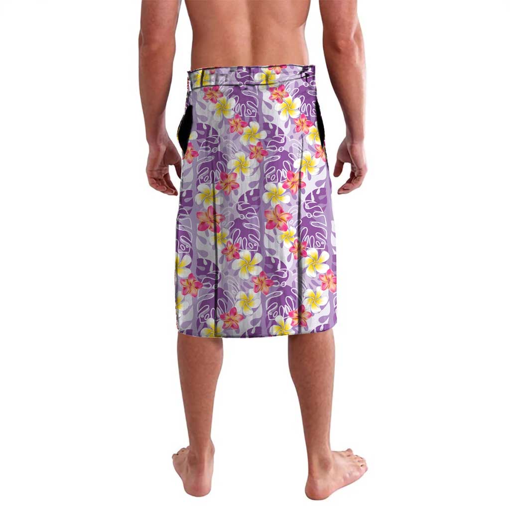 Lush Lilac Aloha Hawaii Tiki Lavalava Tropical Plumeria - Seamless Style