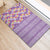 Lush Lilac Aloha Hawaii Tiki Rubber Doormat Tropical Plumeria - Seamless Style