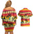 Tropical Islands Sunset Hawaii Couples Matching Off Shoulder Short Dress and Hawaiian Shirt Go Surfing With Hula Girl - Summer Vibes