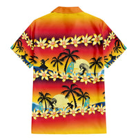 Tropical Islands Sunset Hawaii Family Matching Mermaid Dress and Hawaiian Shirt Go Surfing With Hula Girl - Summer Vibes