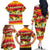 Tropical Islands Sunset Hawaii Family Matching Off The Shoulder Long Sleeve Dress and Hawaiian Shirt Go Surfing With Hula Girl - Summer Vibes