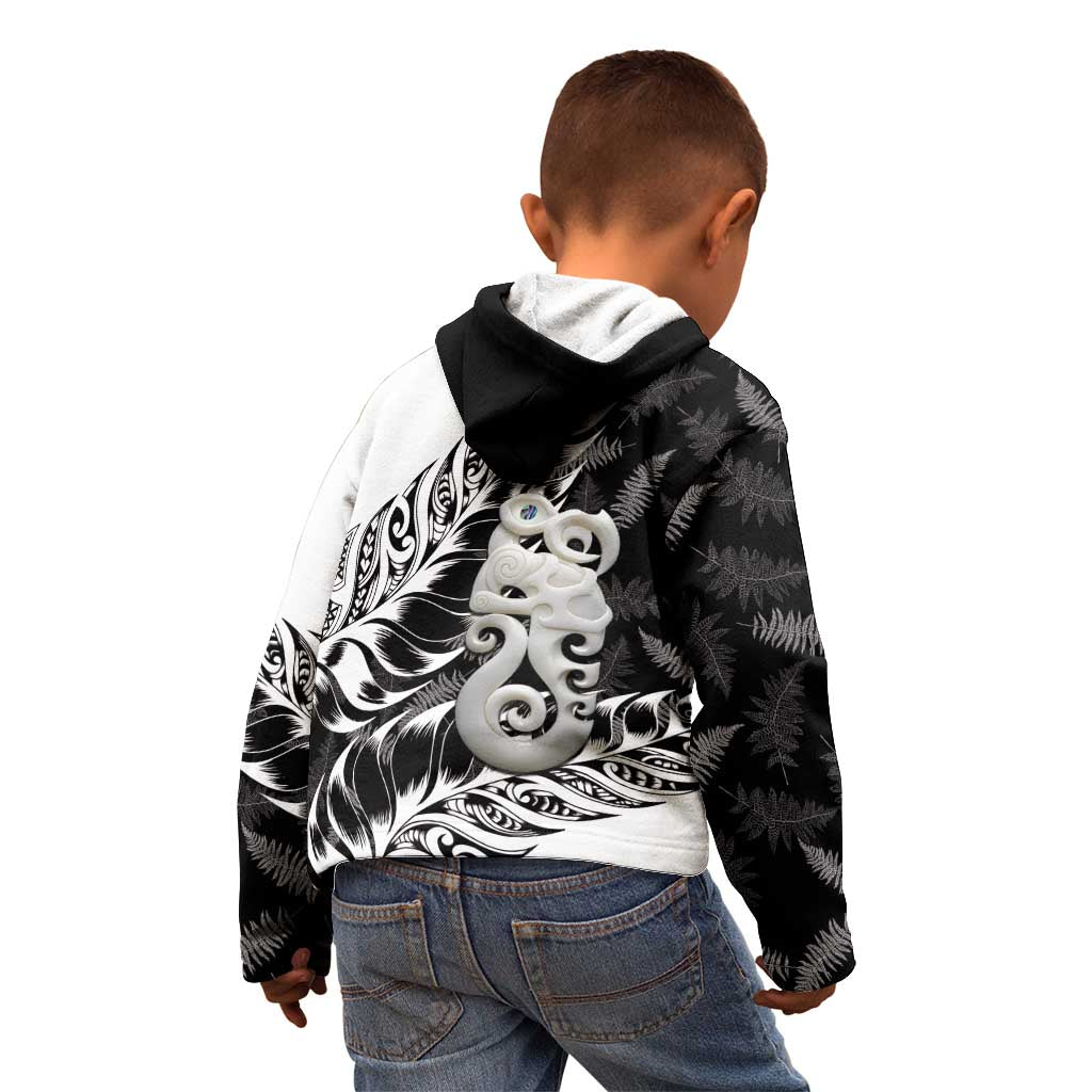 Aotearoa Manaia NZ Maori Silver Fern Kid Hoodie