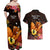 Gude Hi Hai Papua New Guinea Couples Matching Off Shoulder Maxi Dress and Hawaiian Shirt Motuan PNG Raggiana Bird of Paradise Tropical Vibes LT14 - Polynesian Pride