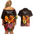 Gude Hi Hai Papua New Guinea Couples Matching Off Shoulder Short Dress and Hawaiian Shirt Motuan PNG Raggiana Bird of Paradise Tropical Vibes LT14 - Polynesian Pride