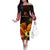 Gude Hi Hai Papua New Guinea Family Matching Off Shoulder Long Sleeve Dress and Hawaiian Shirt Motuan PNG Raggiana Bird of Paradise Tropical Vibes LT14 Mom's Dress Black - Polynesian Pride