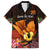 Gude Hi Hai Papua New Guinea Family Matching Off Shoulder Short Dress and Hawaiian Shirt Motuan PNG Raggiana Bird of Paradise Tropical Vibes LT14 Dad's Shirt - Short Sleeve Black - Polynesian Pride