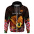 Gude Hi Hai Papua New Guinea Hoodie Motuan PNG Raggiana Bird of Paradise Tropical Vibes LT14 Zip Hoodie Black - Polynesian Pride