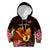 Gude Hi Hai Papua New Guinea Kid Hoodie Motuan PNG Raggiana Bird of Paradise Tropical Vibes LT14 Hoodie Black - Polynesian Pride