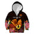 Gude Hi Hai Papua New Guinea Kid Hoodie Motuan PNG Raggiana Bird of Paradise Tropical Vibes LT14 Zip Hoodie Black - Polynesian Pride