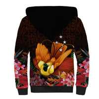 Gude Hi Hai Papua New Guinea Sherpa Hoodie Motuan PNG Raggiana Bird of Paradise Tropical Vibes LT14 - Polynesian Pride