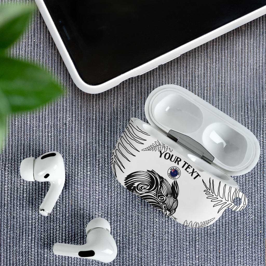 Custom New Zealand Kiwi Football AirPods Case Aotearoa Silver Fern - Polynesian Pride