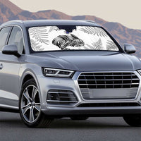 Custom New Zealand Kiwi Football Auto Sun Shade Aotearoa Silver Fern - Polynesian Pride