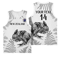 Custom New Zealand Kiwi Football Basketball Jersey Aotearoa Silver Fern - Polynesian Pride