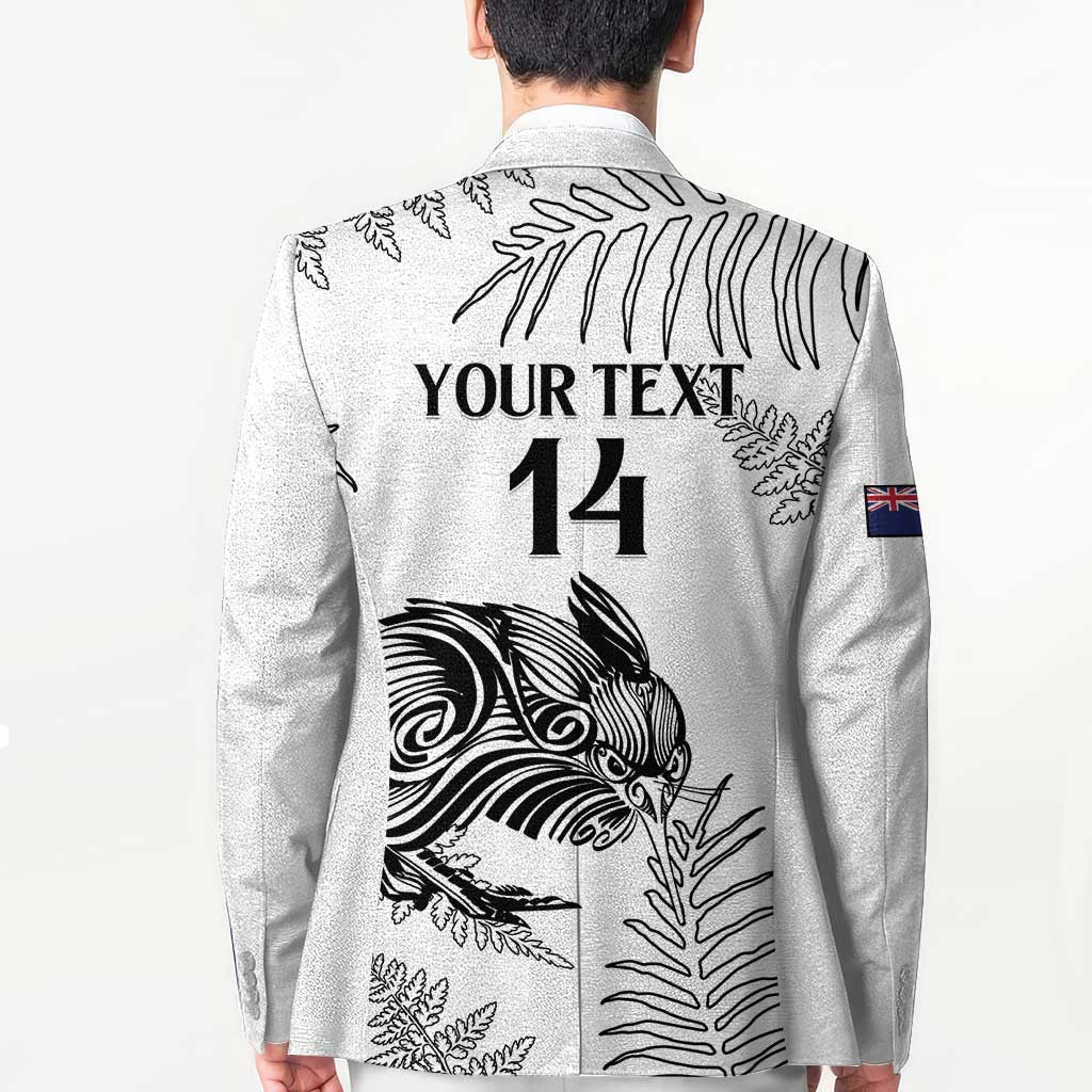 Custom New Zealand Kiwi Football Blazer Aotearoa Silver Fern - Polynesian Pride