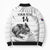 Custom New Zealand Kiwi Football Bomber Puffer Jacket Aotearoa Silver Fern - Polynesian Pride