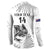 Custom New Zealand Kiwi Football Button Sweatshirt Aotearoa Silver Fern