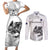 Custom New Zealand Kiwi Football Couples Matching Short Sleeve Bodycon Dress and Long Sleeve Button Shirt Aotearoa Silver Fern