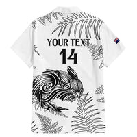 Custom New Zealand Kiwi Football Family Matching Mermaid Dress and Hawaiian Shirt Aotearoa Silver Fern