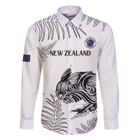 Custom New Zealand Kiwi Football Family Matching Off The Shoulder Long Sleeve Dress and Hawaiian Shirt Aotearoa Silver Fern