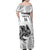 Custom New Zealand Kiwi Football Family Matching Off Shoulder Maxi Dress and Hawaiian Shirt Aotearoa Silver Fern