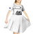 Custom New Zealand Kiwi Football Kid Short Sleeve Dress Aotearoa Silver Fern