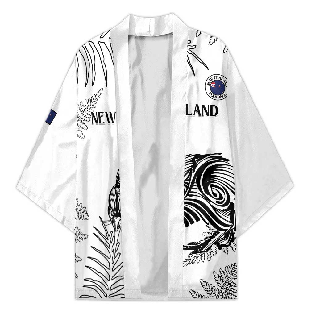 Custom New Zealand Kiwi Football Kimono Aotearoa Silver Fern - Polynesian Pride