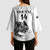 Custom New Zealand Kiwi Football Kimono Sleeve Blouse Aotearoa Silver Fern - Polynesian Pride