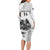 Custom New Zealand Kiwi Football Long Sleeve Bodycon Dress Aotearoa Silver Fern