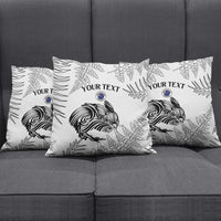 Custom New Zealand Kiwi Football Pillow Cover Aotearoa Silver Fern - Polynesian Pride