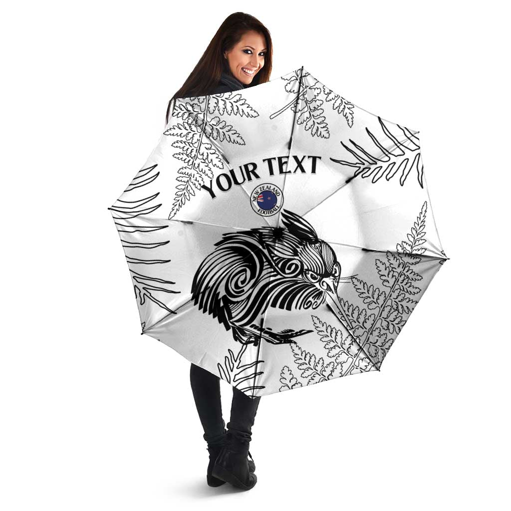 Custom New Zealand Kiwi Football Umbrella Aotearoa Silver Fern - Polynesian Pride