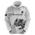 Custom New Zealand Kiwi Football Zip Hoodie Aotearoa Silver Fern