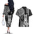 Hawaii Ku God Couples Matching Off The Shoulder Long Sleeve Dress and Hawaiian Shirt Kakau Mix Polynesian Tattoo