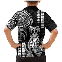 Hawaii Ku God Family Matching Mermaid Dress and Hawaiian Shirt Kakau Mix Polynesian Tattoo