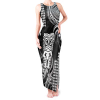 Hawaii Ku God Tank Maxi Dress Kakau Mix Polynesian Tattoo