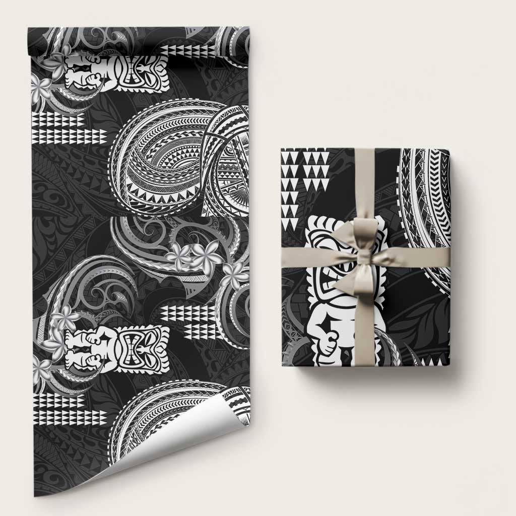 Hawaii Ku God Wrapping Paper Kakau Mix Polynesian Tattoo - Polynesian Pride