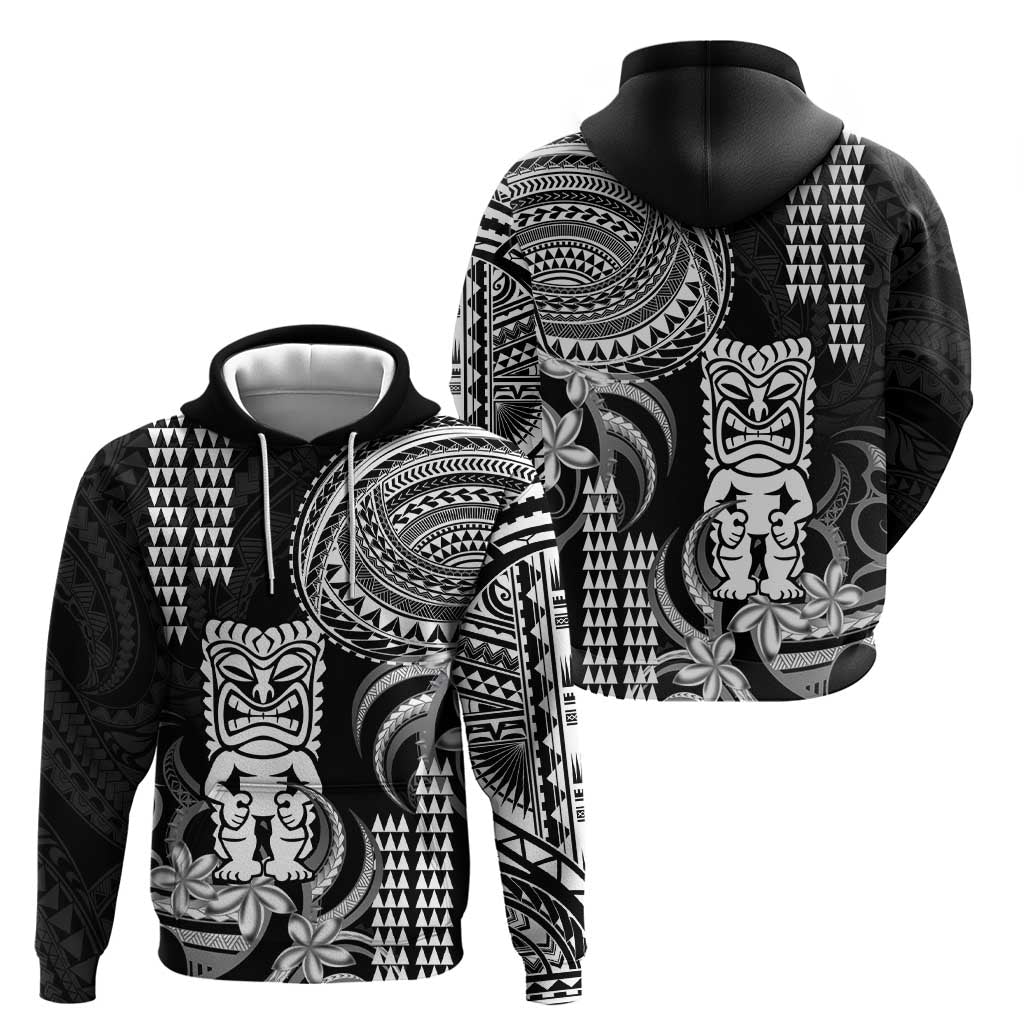 Hawaii Ku God Zip Hoodie Kakau Mix Polynesian Tattoo