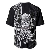 Black Hawaii Kanaloa God Baseball Jersey Hawaiian Octopus LT14 - Polynesian Pride