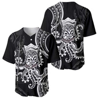 Black Hawaii Kanaloa God Baseball Jersey Hawaiian Octopus LT14 - Polynesian Pride