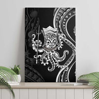 Black Hawaii Kanaloa God Canvas Wall Art Hawaiian Octopus