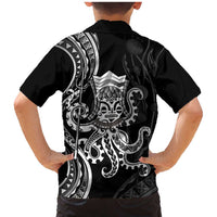 Black Hawaii Kanaloa God Family Matching Mermaid Dress and Hawaiian Shirt Hawaiian Octopus