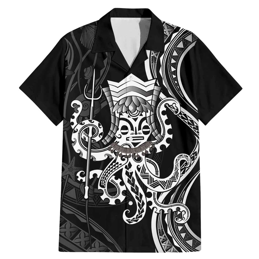 Black Hawaii Kanaloa God Family Matching Mermaid Dress and Hawaiian Shirt Hawaiian Octopus