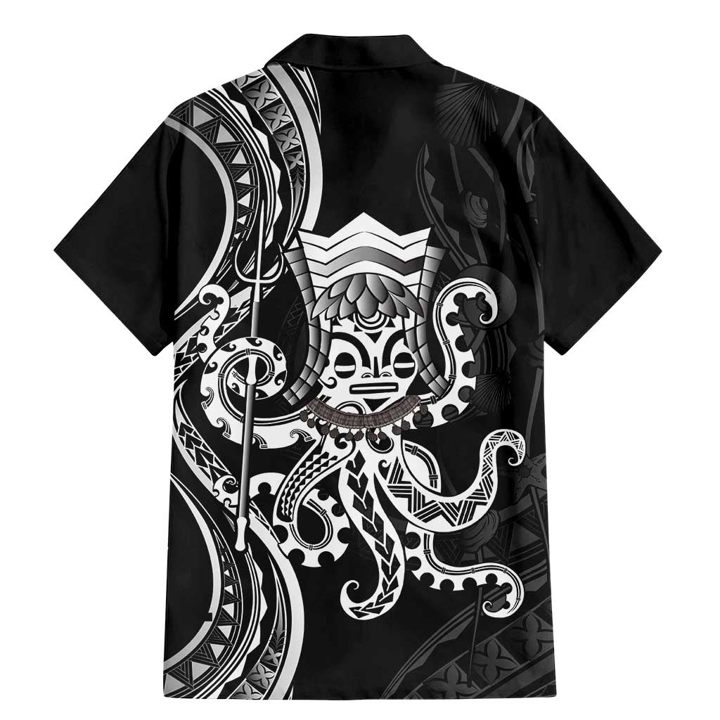 Black Hawaii Kanaloa God Family Matching Mermaid Dress and Hawaiian Shirt Hawaiian Octopus