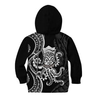 Black Hawaii Kanaloa God Kid Hoodie Hawaiian Octopus