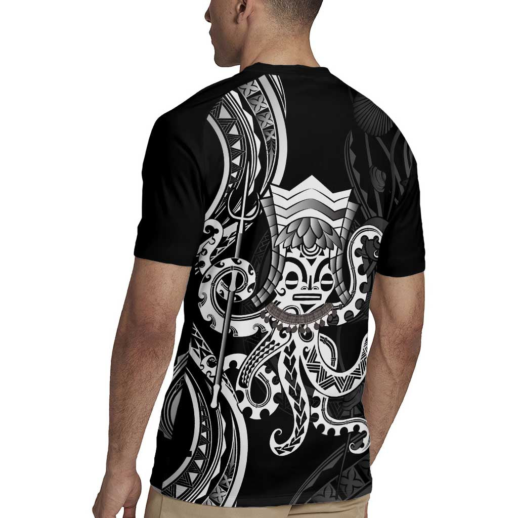 Black Hawaii Kanaloa God Rugby Jersey Hawaiian Octopus
