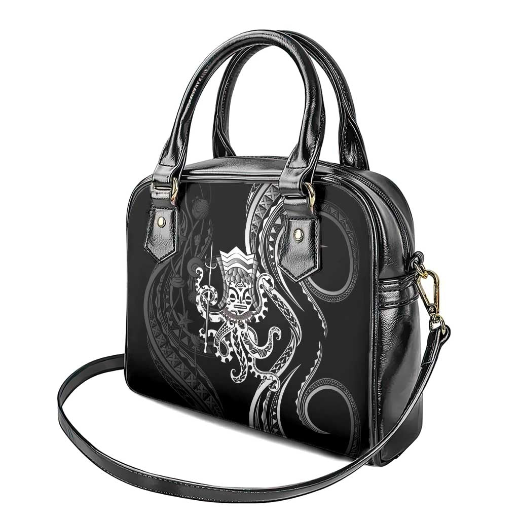 Black Hawaii Kanaloa God Shoulder Handbag Hawaiian Octopus